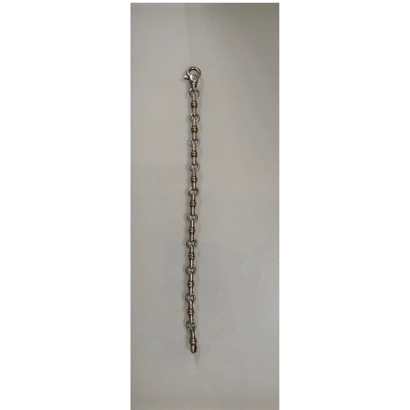 SOLD Tiffany & Co. 18 Karat Yellow Gold and Silver Bracelet. Vintage. - Picture 3 of 4